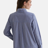 Yerse - 45879-251 - Camisa de popelín de algodón orgánico con estampado de rayas - Mujer
