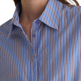 Yerse - 45879-251 - Camisa de popelín de algodón orgánico con estampado de rayas - Mujer