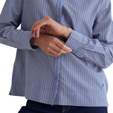 Yerse - 45879-251 - Camisa de popelín de algodón orgánico con estampado de rayas - Mujer