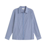 Yerse - 45879-251 - Camisa de popelín de algodón orgánico con estampado de rayas - Mujer