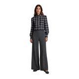 Yerse - 45880-455 - Blusa de manga larga 100% algodón con estampado de cuadros - Mujer
