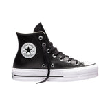 Converse - Chuck Taylor All Star 561675C – Zapatillas altas negras de piel con plataforma - Mujer