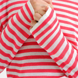 Compañía Fantástica - 62C10468 - Jersey de punto suave con estampado de rayas blanco y rojo - Mujer