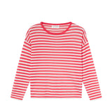 Compañía Fantástica - 62C10468 - Jersey de punto suave con estampado de rayas blanco y rojo - Mujer
