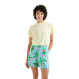 Compañía Fantástica - 62C11114 - Camiseta amarilla de manga corta y cuello redondo - Mujer
