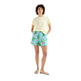 Compañía Fantástica - 62C11114 - Camiseta amarilla de manga corta y cuello redondo - Mujer