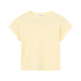 Compañía Fantástica - 62C11114 - Camiseta amarilla de manga corta y cuello redondo - Mujer