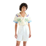 Compañía Fantástica - 62C11119 – Camisa estampada de manga corta - Mujer