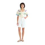 Compañía Fantástica - 62C11119 – Camisa estampada de manga corta - Mujer