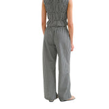 Compañía Fantástica - 62C11134 – Pantalones de cuadros vichy blanco y negro de algodón y viscosa - Mujer