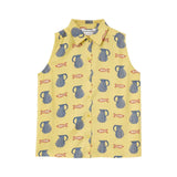 Compañía Fantástica – Brava 62C40100 – Camisa amarilla 100% viscosa con estampado - Mujer