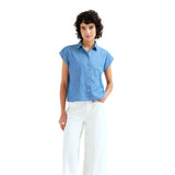 Camisa azul chambray mujer Compañía Fantástica Konestilochic