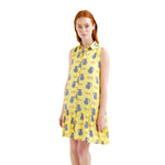 Vestido amarillo Compañía Fantástica mujer estampado Konestilochic
