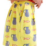 Compañía Fantástica - 62C40107 – Shorts amarillos 100% algodón con estampado Brava - Mujer