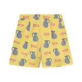 Compañía Fantástica - 62C40107 – Shorts amarillos 100% algodón con estampado Brava - Mujer