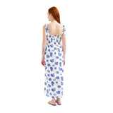 Compañía Fantástica - 62C41103 – Vestido largo 100% algodón con estampado Lobster - Mujer
