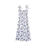 Compañía Fantástica - 62C41103 – Vestido largo 100% algodón con estampado Lobster - Mujer