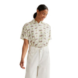Compañía Fantástica - 62C41107 – Camisa blanca de manga corta con estampado de elefantes 100% viscosa - Mujer