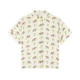 Compañía Fantástica - 62C41107 – Camisa blanca de manga corta con estampado de elefantes 100% viscosa - Mujer