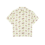 Compañía Fantástica - 62C41107 – Camisa blanca de manga corta con estampado de elefantes 100% viscosa - Mujer