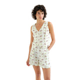 Compañía Fantástica - 62C41111 – Chaleco 100% algodón con estampado de elefantes - Mujer
