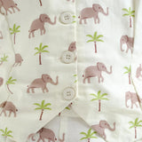 Compañía Fantástica - 62C41111 – Chaleco 100% algodón con estampado de elefantes - Mujer