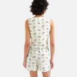 Compañía Fantástica - 62C41111 – Chaleco 100% algodón con estampado de elefantes - Mujer