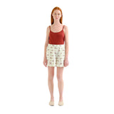 Compañía Fantástica - 62C41112 – Shorts blancos 100% algodón con estampado de elefantes - Mujer