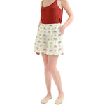 Compañía Fantástica - 62C41112 – Shorts blancos 100% algodón con estampado de elefantes - Mujer