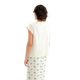 Compañía Fantástica - 62C42121 – Camiseta de manga corta 100% algodón con elefante estampado - Mujer