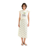 Compañía Fantástica - 62C42121 – Camiseta de manga corta 100% algodón con elefante estampado - Mujer