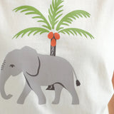 Compañía Fantástica - 62C42121 – Camiseta de manga corta 100% algodón con elefante estampado - Mujer