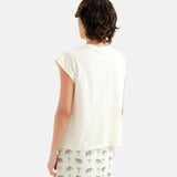 Compañía Fantástica - 62C42121 – Camiseta de manga corta 100% algodón con elefante estampado - Mujer