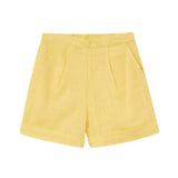 Compañía Fantástica - 62C43100 – Shorts amarillos 100% algodón con cintura elástica - Mujer