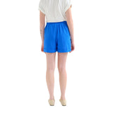 Compañía Fantástica - 62C43109 – Shorts azules 100% algodón con cintura elástica - Mujer