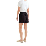 Compañía Fantástica - 62C43124 – Shorts negros 100% algodón con cintura elástica - Mujer