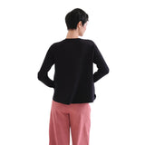 Compañía Fantástica - 63C-10225 - Cárdigan negro con botones grandes de colores - Mujer