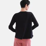 Compañía Fantástica - 63C-10225 - Cárdigan negro con botones grandes de colores - Mujer