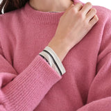 Compañía Fantástica - 63C-10248 - Jersey básico rosa de lana con mangas abullonadas - Mujer