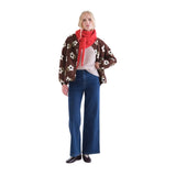 Compañía Fantástica - 63C-10402 - Jersey beige de viscosa con cuello redondo - Mujer