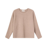 Compañía Fantástica - 63C-10402 - Jersey beige de viscosa con cuello redondo - Mujer