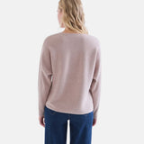 Compañía Fantástica - 63C-10402 - Jersey beige de viscosa con cuello redondo - Mujer