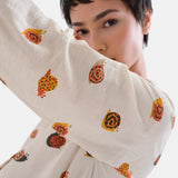 Compañía Fantástica - 63C-11016 - Camisa de viscosa con estampado de caracoles - Mujer