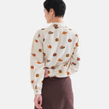 Compañía Fantástica - 63C-11016 - Camisa de viscosa con estampado de caracoles - Mujer