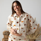 Compañía Fantástica - 63C-11016 - Camisa de viscosa con estampado de caracoles - Mujer
