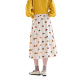 Compañía Fantástica - 63C-11017 - Falda midi de viscosa con estampado de caracoles - Mujer