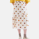 Compañía Fantástica - 63C-11017 - Falda midi de viscosa con estampado de caracoles - Mujer