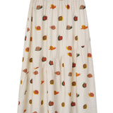 Compañía Fantástica - 63C-11017 - Falda midi de viscosa con estampado de caracoles - Mujer