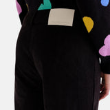 Compañía Fantástica - 63C-11034 - Pantalones negros de pana con bolsillos laterales - Mujer