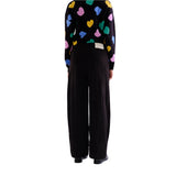 Compañía Fantástica - 63C-11034 - Pantalones negros de pana con bolsillos laterales - Mujer